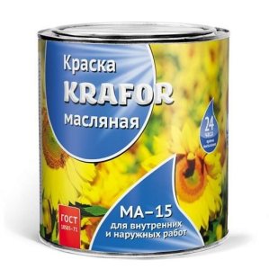 Краска МА-15 25 кг., бирюзовая Krafor (Крафор)