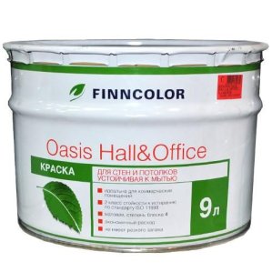 Краска для стен и потолков Oasis Hall&Office (Оазис Хол и Офис) 9 л, белый Finncolor (Финколор)