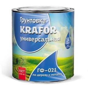Грунт ГФ-021 0.8 кг., серый Krafor (Крафор)