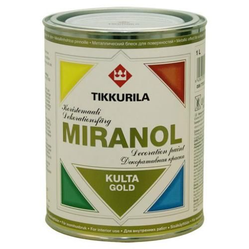Декоративная краска Miranol (Миранол), универсальная, 1 л, золото Tikkurila (Тиккурила)