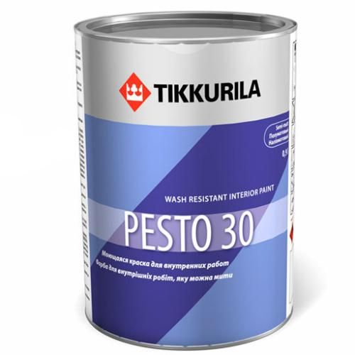 Эмаль алкидная Pesto (Песто) 30 База С 0.9 л, полуматовый Tikkurila (Тиккурила)
