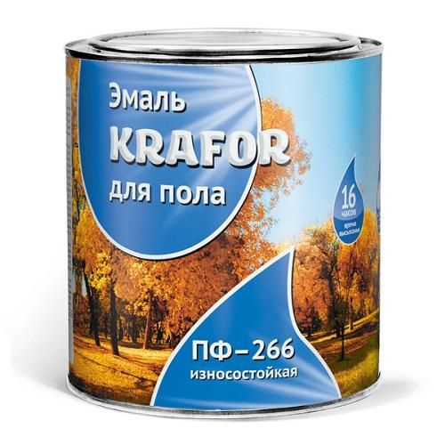 Эмаль ПФ-266 1.9 кг., красно-коричневая Krafor (Крафор)
