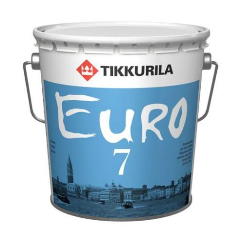 Краска латексная Euro (Евро)-7, 9 л, белый Tikkurila (Тиккурила)