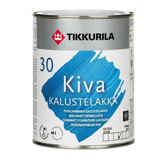 Лак для мебели Kiva (Кива) 30, полуматовый, 2.7 л. Tikkurila (Тиккурила)