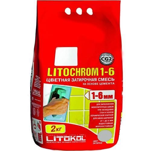 Затирка для швов Litochrom 1-6, C190, васильковая, 2 кг. Litokol (Литокол)