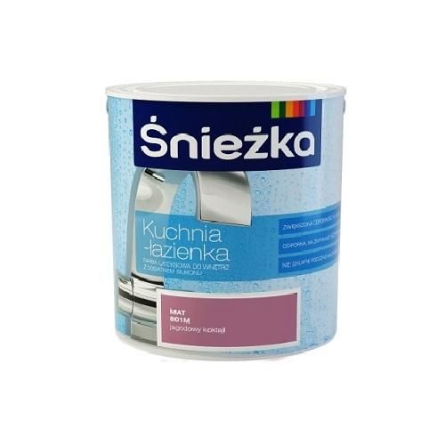 Краска для стен и потолков с добавкой силикона Кухня-Ванная 0.9 л., прозрачная база С Sniezka (Снежка)