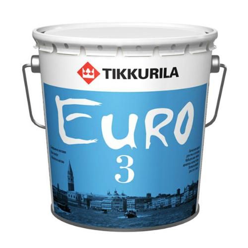 Краска латексная Euro (Евро)-3 2.7 л, белый Tikkurila (Тиккурила)