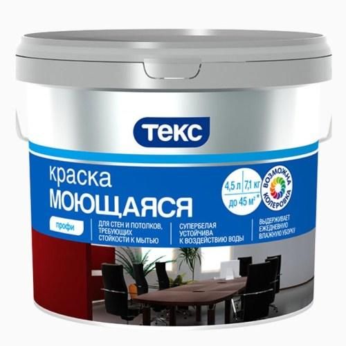 Краска водно-дисперсионная моющаяся Профи, 1,8 кг ТЕКС (TEKS)