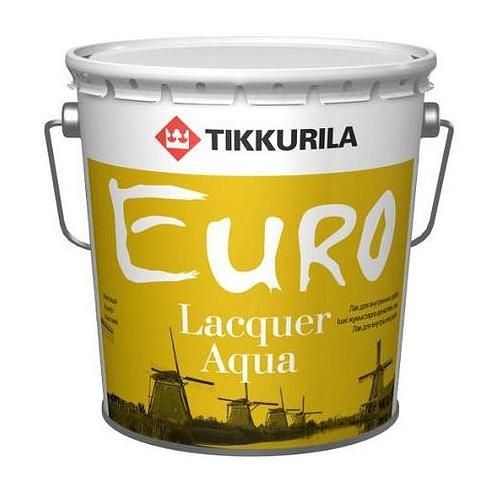 Лак Euro Lacquer Aqua (Евро Аква), 2.7 л. полуглянцевый Tikkurila (Тиккурила)