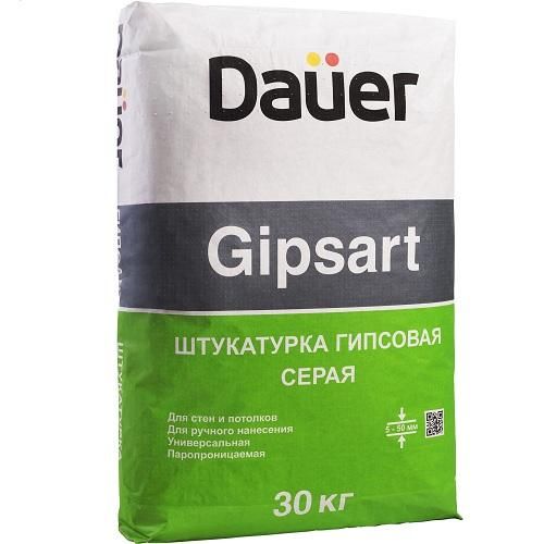 Штукатурка гипсовая Gipsart, серая, 30 кг, Dauer (Дауер)
