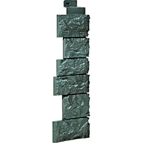 Угол наружный коллекция Камень дикий, 485х143 мм, серо-зеленый FineBer (ФайнБер)