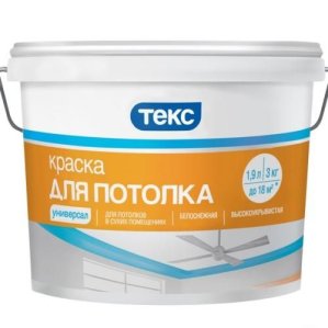 Краска водно-дисперсионная для потолков Универсал, 3 кг ТЕКС (TEKS)