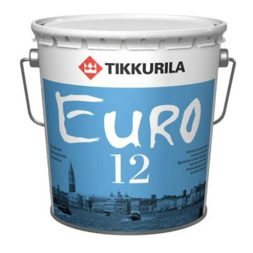 Краска латексная Euro (Евро)-12, 2.7 л, белый Tikkurila (Тиккурила)