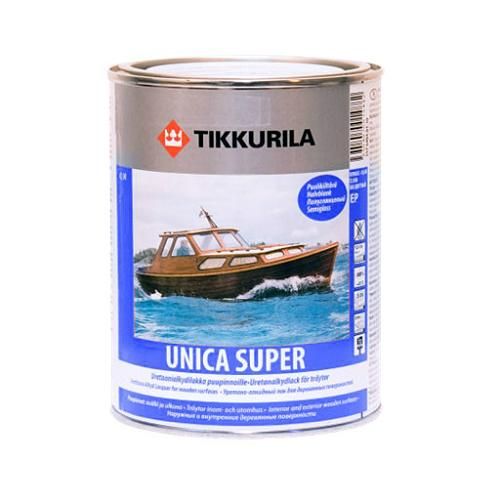 Лак глянцевый Unica super (Уника Супер), 0.9 л., синий Tikkurila (Тиккурила)